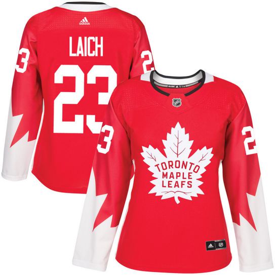 2017 NHL Toronto Maple Leafs women #23 Brooks Laich red jersey->women nhl jersey->Women Jersey